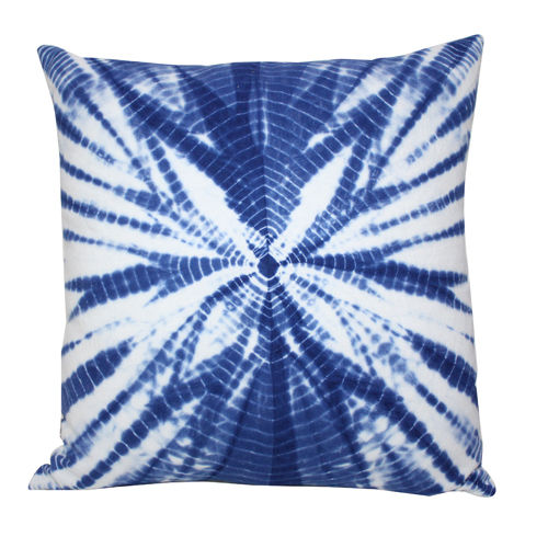 Blue Tie Die Cushion Cover