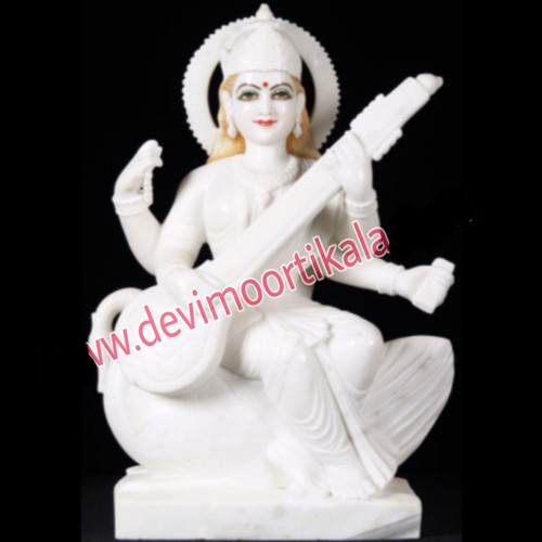 Marble Saraswati Statue