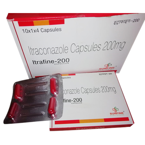 200mg Itraconazole Capsules - Gelatin, Red, 10x4 Capsules | Treats Fungal Infections, Accurate Formulation, Medical Standards