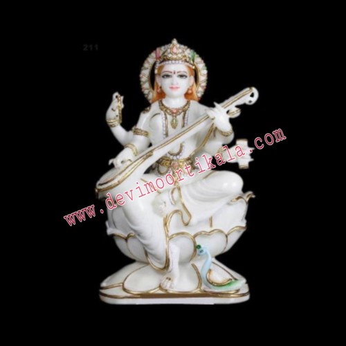 Marble Saraswati Moorti