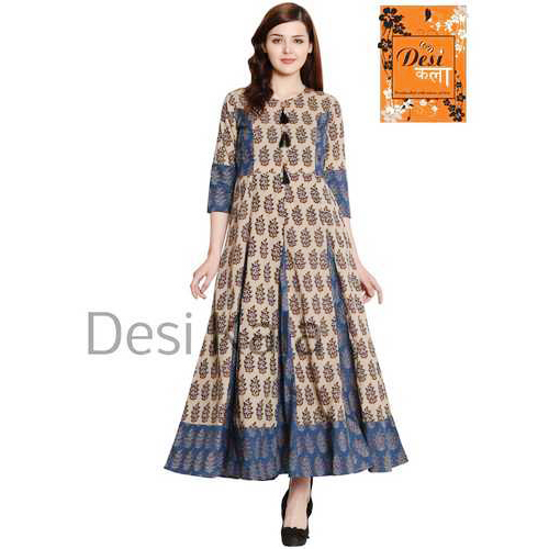 Anarkali Kurti Decoration Material: Paint