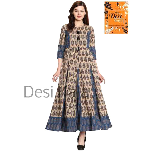 Stylish Casual Kurti - Cotton, Medium to Extra Large Sizes | Quick Dry, Emphasized Tassel Neck, Modern Print, Ideal for Daily and Party Wear