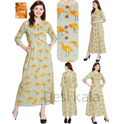 Casual Rayon Ladies Kurti Decoration Material: Paint