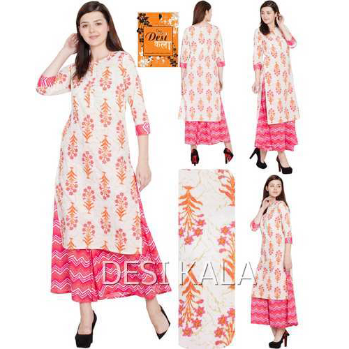 Rayon Party Wear Kurti - Cotton Long Sleeve, Embroidered Pattern | Quick Dry, Washable, Casual to Formal for Girls - Available in Multiple Sizes