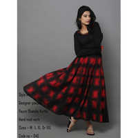 Ladies Bandhej Kurtis - High Quality Cotton Fabric, Stylish And Alluring Pattern, Shrinkage Proof Nature, Perfect For Casual Functions