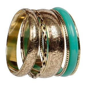 Brass resin bangle sets