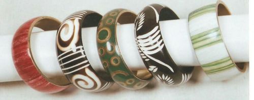 Brass and resin bangle