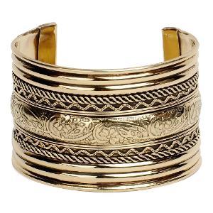 Brass designed cuff bracelet