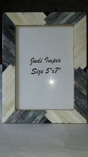 Bone Gray and White Mirror Frame - Durable MDF Material, 12x16 inches | Elegant Design with Sleek Finish