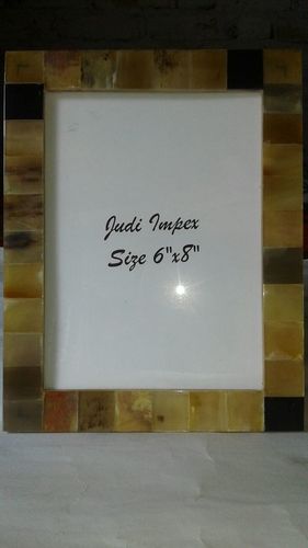 Natural brown horn photo frame