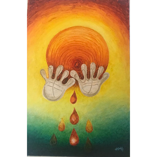 Figurative - 29.5x19.5 inches | Hand-Painted Canvas Art with Unique Artistic Expression