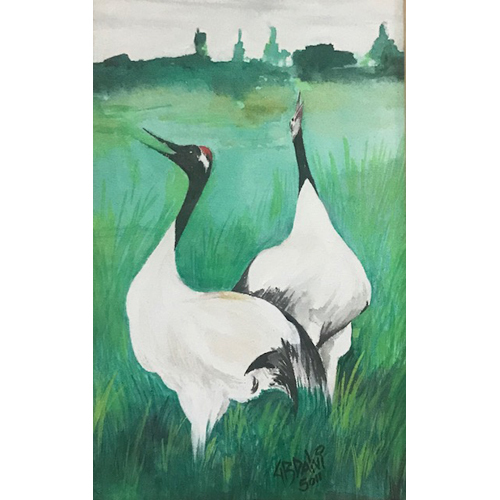 Bird Painting Size: 11"X17.5"