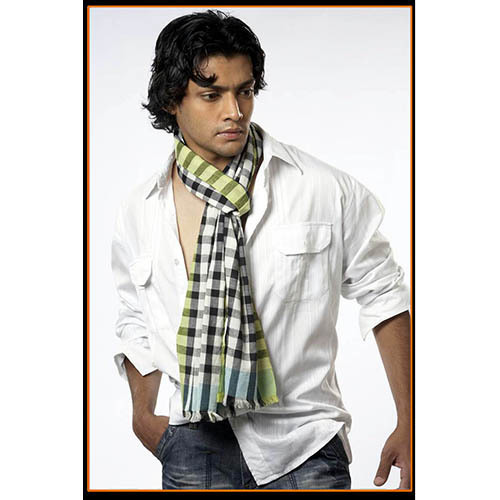Black & White Men'S Fancy Check Stole