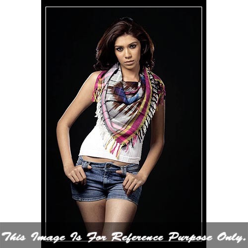 Mix Color Ladies Ikat Square Scarf With Fringes
