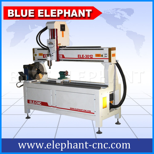Vacuum Cleaning System 3012 Furniture Making 4 Axis Cnc Wood Machine With Rotary Device