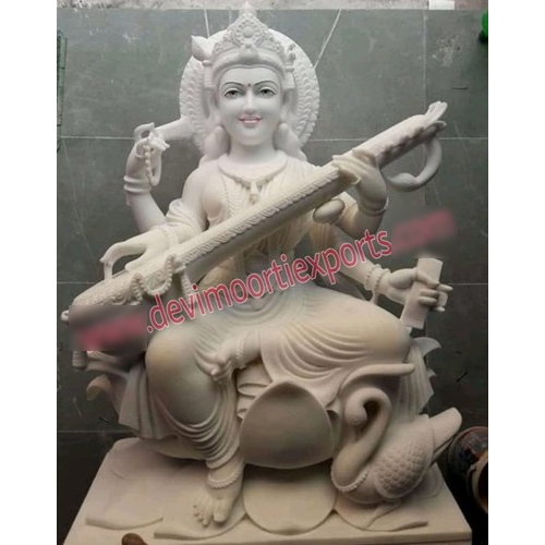 White Marble Saraswati Statue