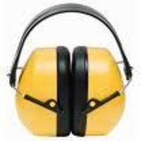 Ear Protector - Plastic Material, Folding Design | Yellow and Black Color, Ideal for Male Users