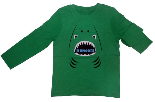 BOYS T SHIRT - Cotton, Customized Size, Green Color | Modern Knitted Style for Boys Ages 2-12 with Our Logo, Winter Fabric