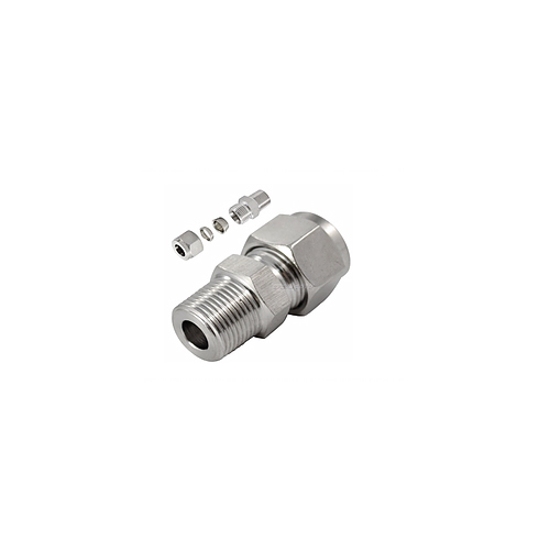 Silver Tubes Fitting Male Connector