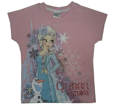 GIRLS T SHIRTS - Cotton Customized Size Pink Color | O-Neck Short Sleeves Printed Design for Ages 8-16 Years