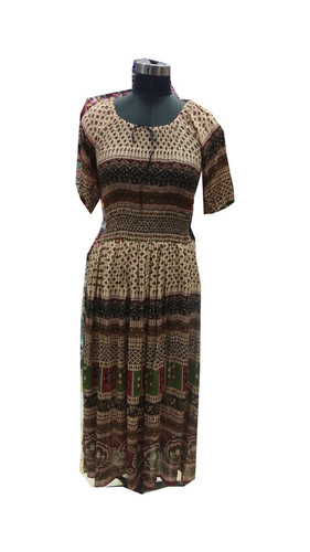 Ladies Rayon Dress - Customized Fit, Assorted Colors | Traditional Ethnic Style, Breathable & Washable For Girls