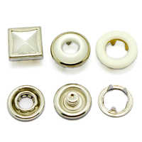 Square Pearl Prong Snap Button