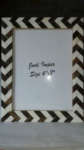 steel wood and bone photo frame