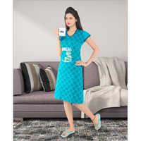Ladies Printed Short Night Dress