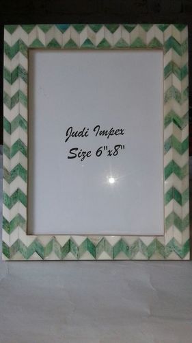 Green & White Blank Photo Frame