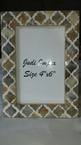 Gray Bone Designed Photo Frame - Mirror Frame | Elegant Design, Versatile for Any Decor Style, Enhances Visual Appeal of Pictures