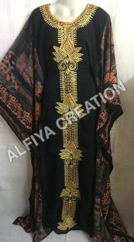 Elegant fancy dubai jalabiya embroidered farasha kaftan
