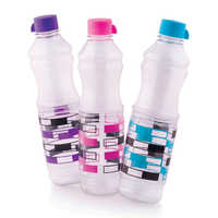 Printed Water Bottles - Plastic, Medium Size, Round Shape, 1 Liter Capacity | Bpa Free, Scratch & Crack Proof, Beautiful Pattern Design