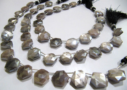 SALE AAA Top Quality Gray Moonstone AB Mystic Coated Hexagon Shape