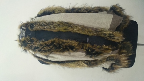 Black And Cream Four Side Fox Fur