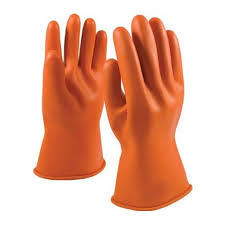 Orange Acid Proof Hand Gloves