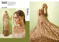 Satin Digital Printed Gown