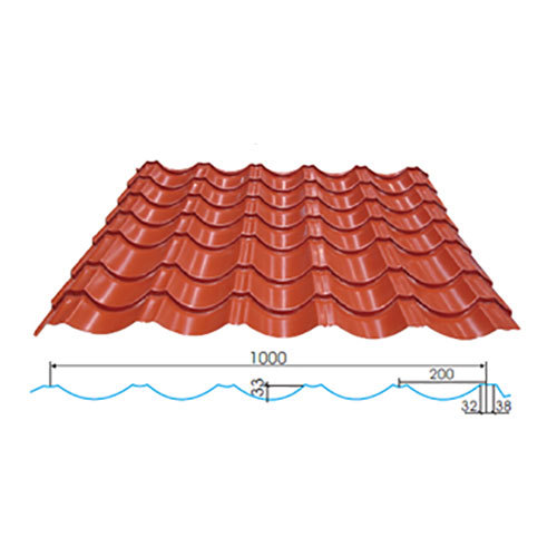 Wave Roofing Tile - Stainless Steel 1070mm Length x 400mm Width x 0.48mm Thickness | Durable Design for Enhanced Weather Resistance
