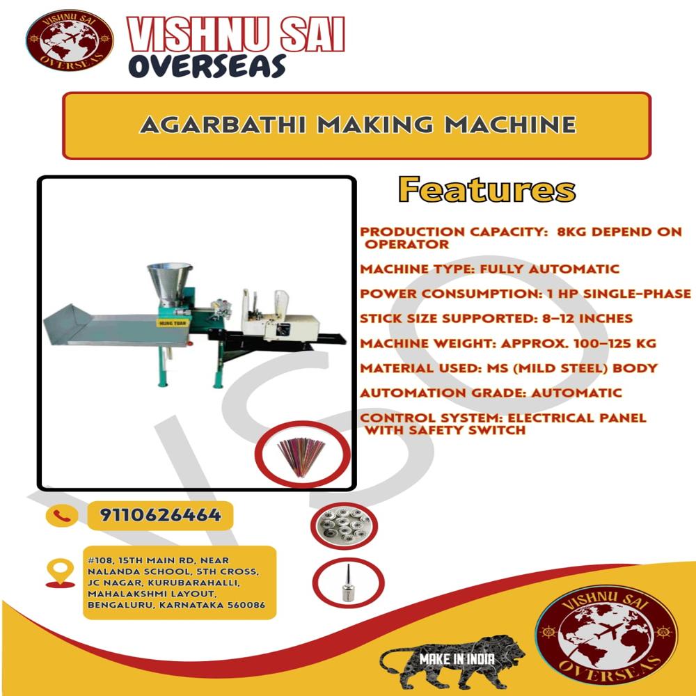 Agarbathi Making Machine Bamboo Diameter: 0.5Mm To 2Mm Millimeter (Mm)