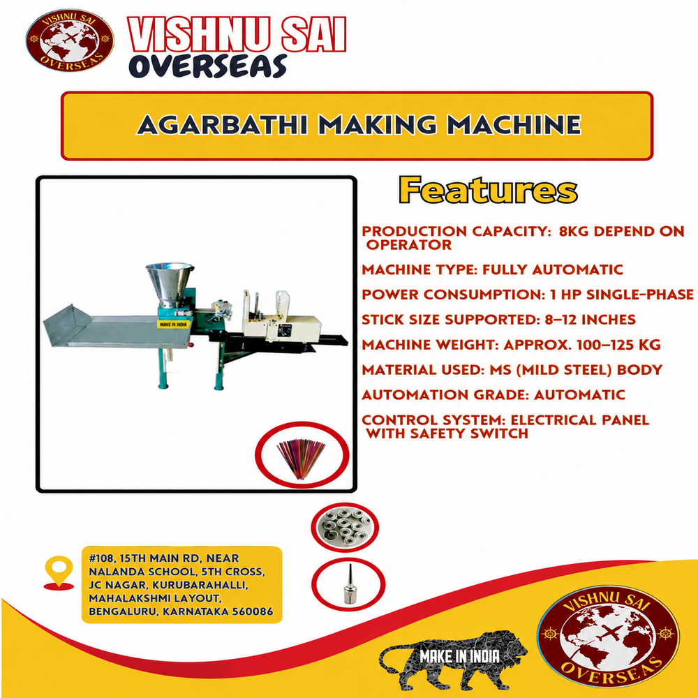 Agarbathi Making Machine - Bamboo Diameter: 0.5Mm To 2Mm Millimeter (Mm)