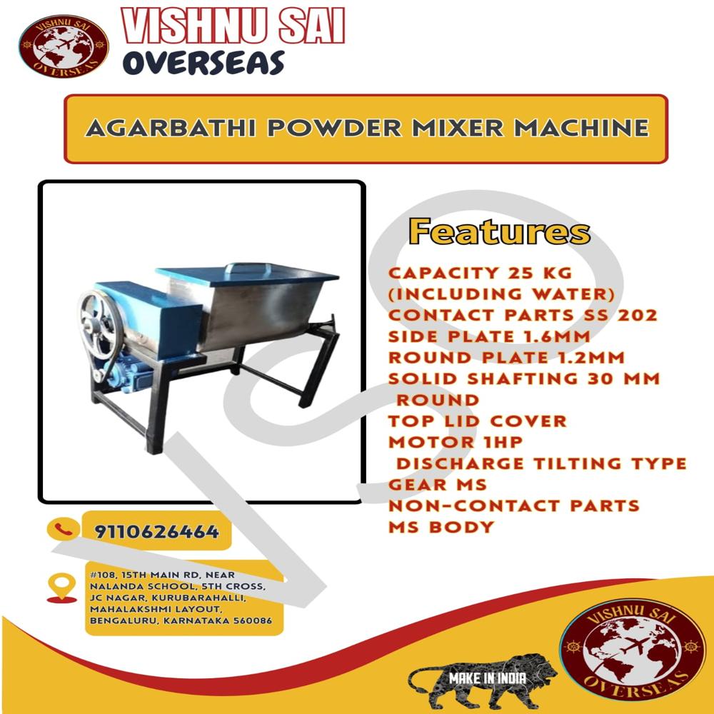 Incense Powder Mixing Machine - Color: Silver And Blue