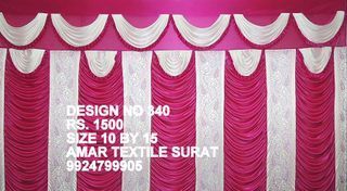 10x15 Wedding Parda Design - Fabric, 10x15 Feet, Pink | Ideal for Wedding Tent Decoration, Mandap, Event Hall, Banquet & Pandal Designs