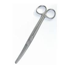 Curved Mayo Scissors - Stainless Steel, 7-Inch Length | Portable, Manual Operation, New Basic Surgical Instrument