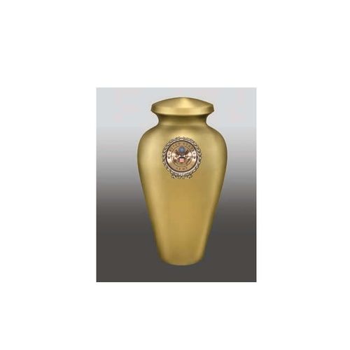 Arlington with Wreath Army Gold Metal Urn