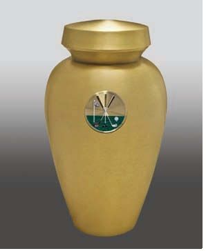 Carlton with Air Force Brass Gold Cremation Urn