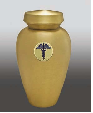 Carlton with Air Force Brass Gold Cremation Urn