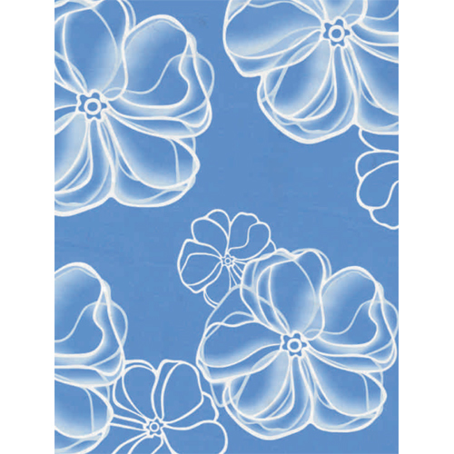 Small Flower Blue Plywood