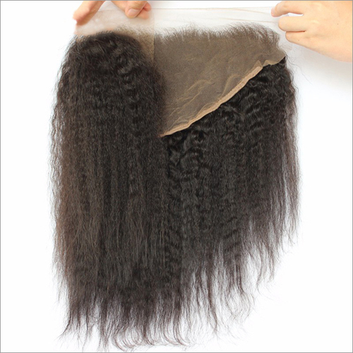Lace Frontal Closure - Plastic Material, 8-14 Inch Length | Black Indian Human Hair, Professional Application for Women and Girls