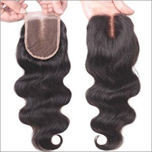 Lace Clouser - Plastic Material, 8-14 Inch Length, Black Color | Suitable for Girls and Women, Indian Human Hair Type
