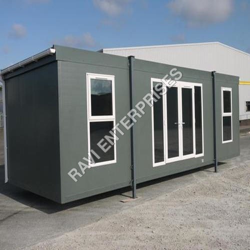Gray And White Prefabricated Container Cabin