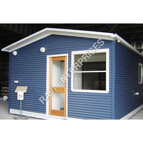 Blue And White Portable Office Cabin